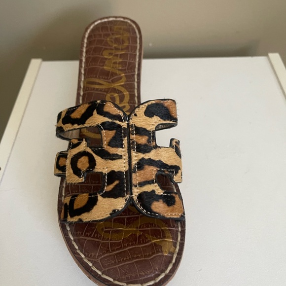 Sam Edelman Women’s Leopard Print Wedge Slide Sandals SZ 8 - Picture 4 of 14